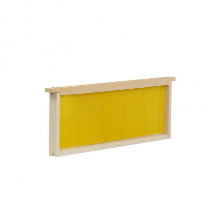 Cadres Dadant hausse avec feuilles de cire gaufrées (lot 10 pièces)
